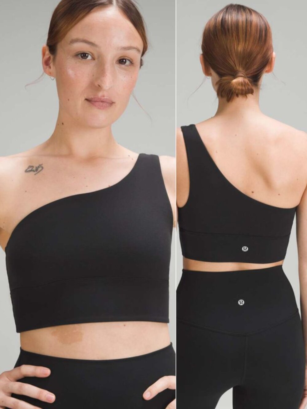 Lululemon Align Asymmetrical Yoga Sports Bra Light Support A/B Cup Black